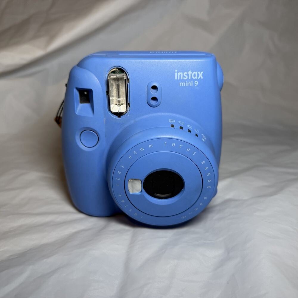 Fujifilm Instax Mini 9 Instant Camera, Cobalt Blue READ DESCRIPTION
